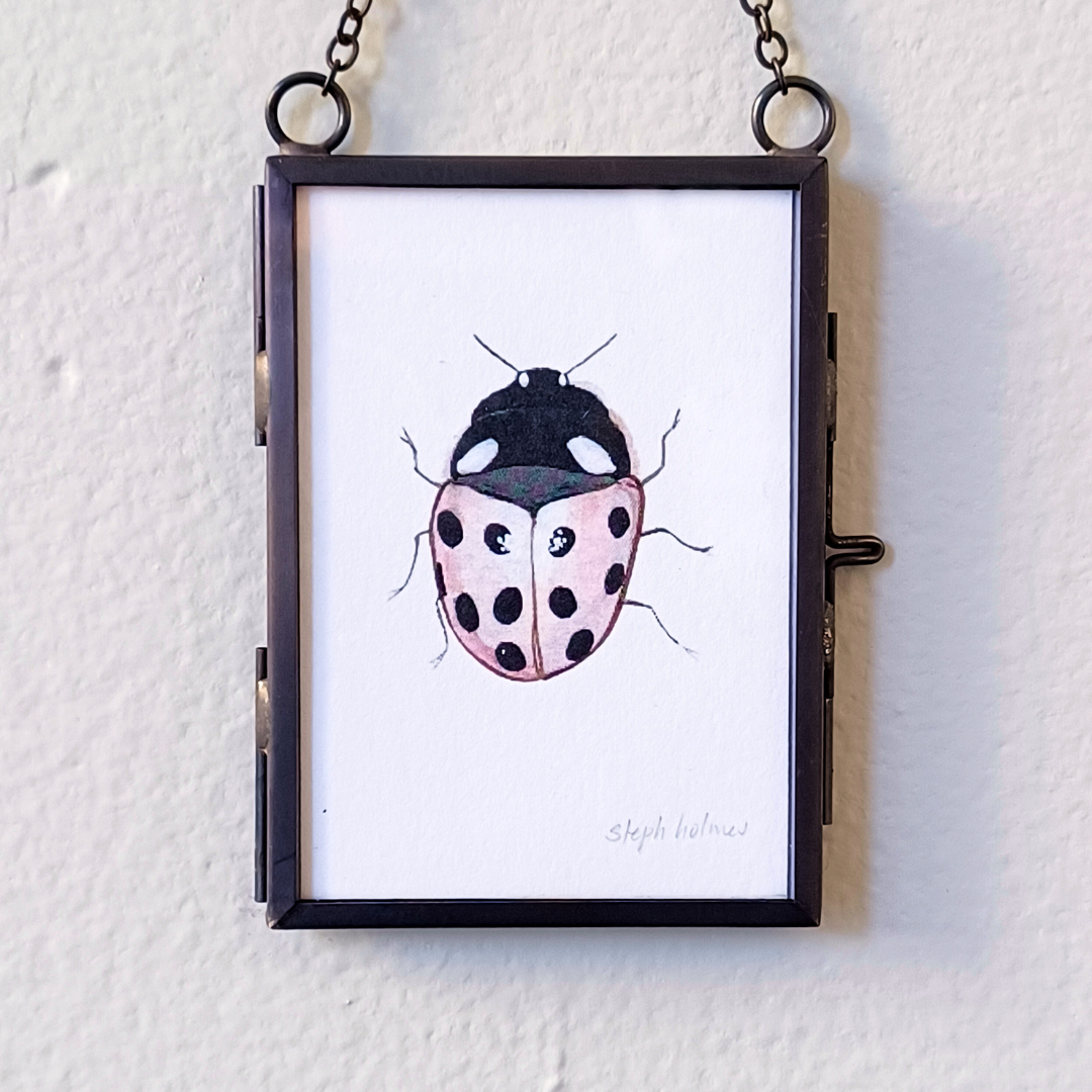 Ladybug no. 303 glass ornament
