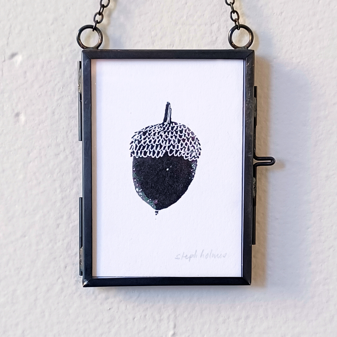 Lucky Acorn no. 100 glass ornament