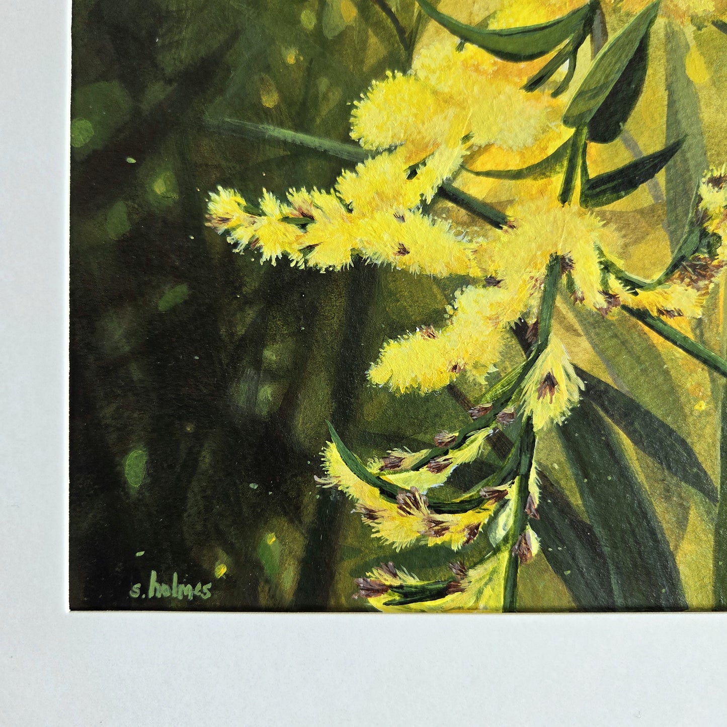 Monarch Butterfly in Goldenrod Fields framed acrylic painting