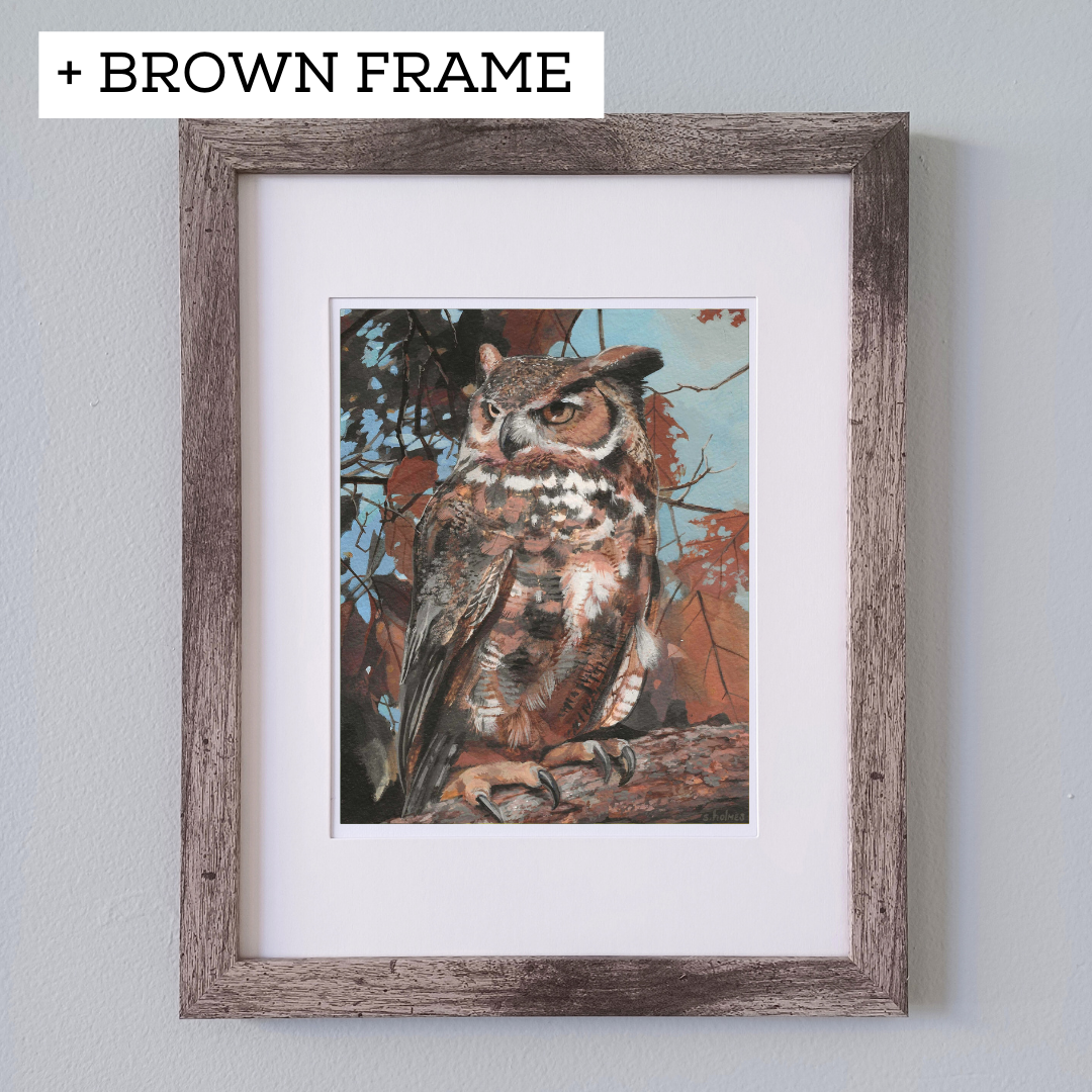 December in Great Horned Owl’s Tree print