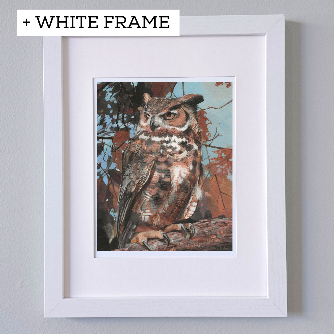 December in Great Horned Owl’s Tree print